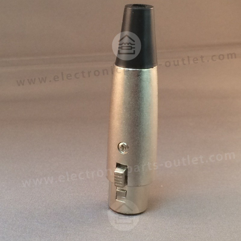 XLR 3P plug Female long metal casing