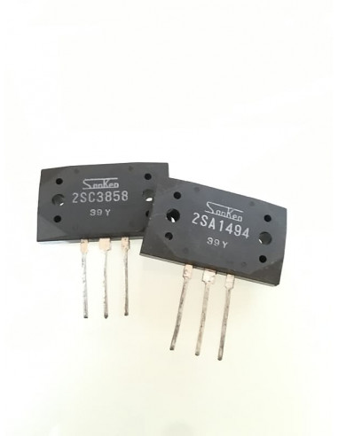 Sanken Genuine 200W Output Transistor Pair 2SC3858 + 2SA1494